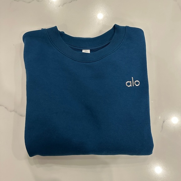 Alo💙 Accolade Sweatshirt - Size S - Eclipse Blue - Picture 3 of 11